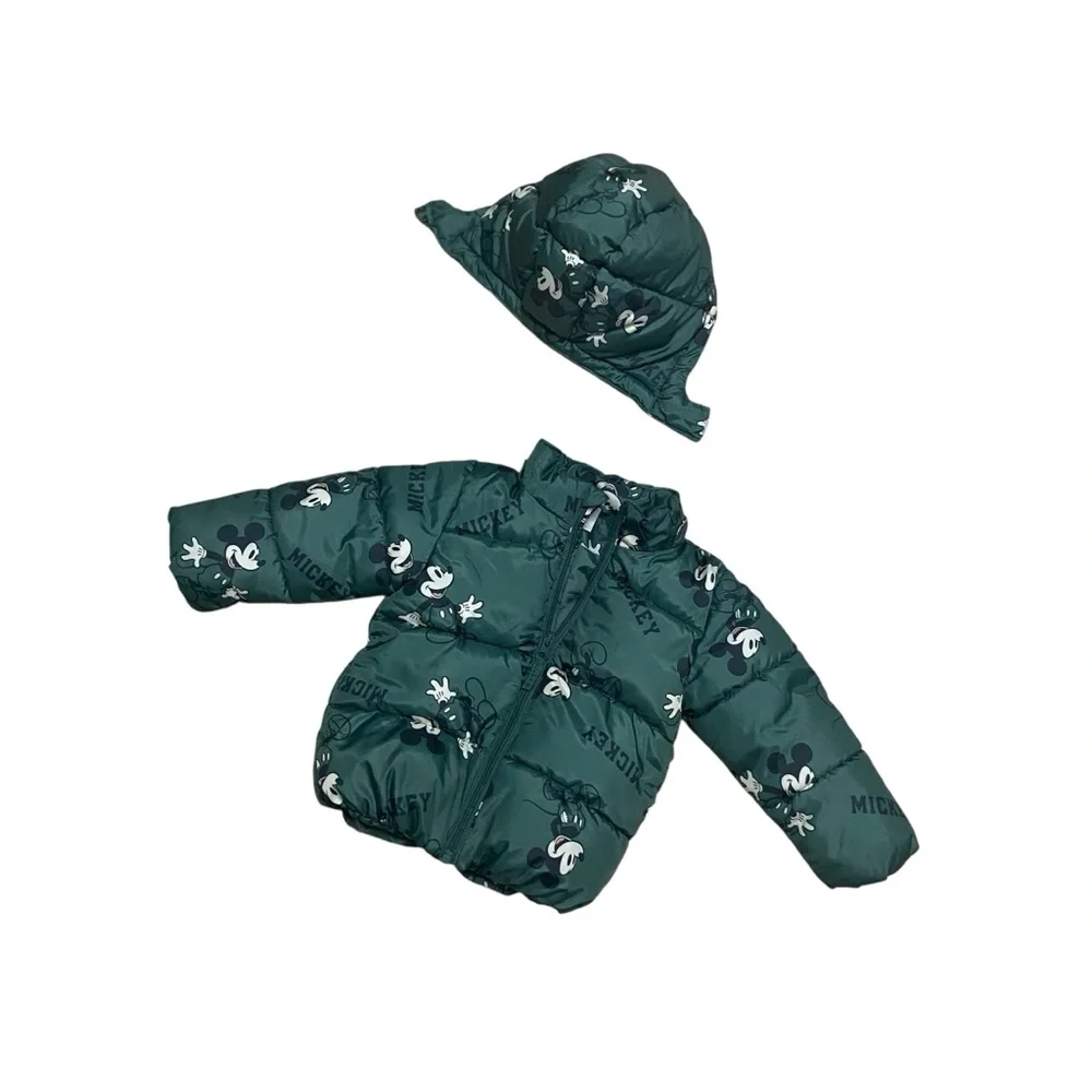 Mickey Mouse Pattern Puffer Jacket H&M  Size 2T